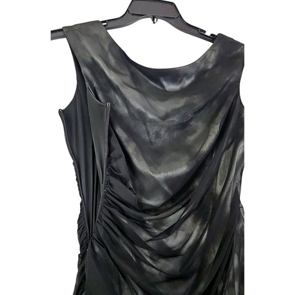 Maggy London ~Size 8~ Black/Silver Sheath Party Cocktail Evening Dress Lined NWT - Picture 13 of 14
